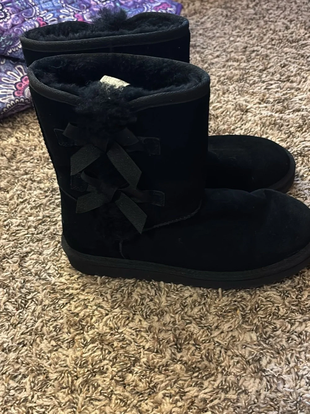 Koolaburra Black Bow Boots